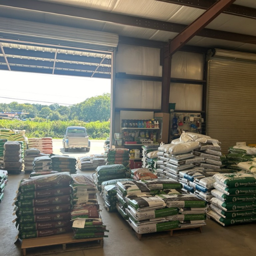 Farm supplies in Tim Edwards garage